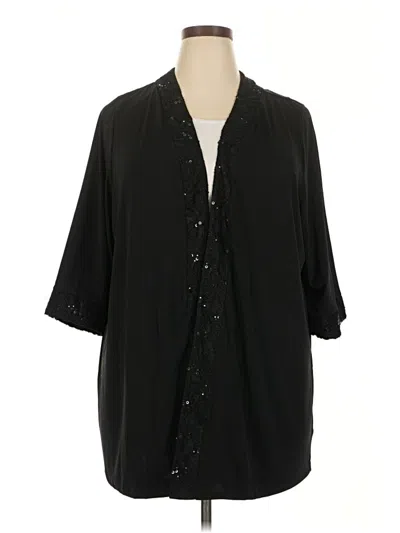 Pre-owned Catherines 3/4 Sleeve Blouse In Black