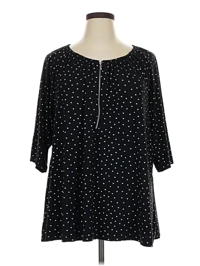 Pre-owned Catherines 3/4 Sleeve Blouse In Black