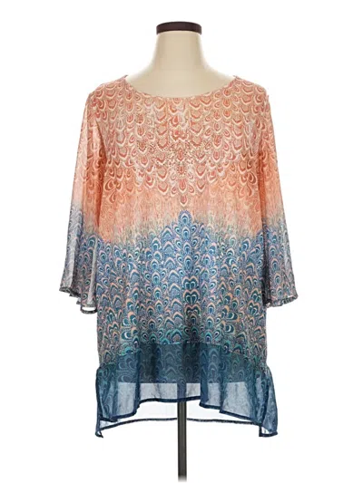 Pre-owned Catherines 3/4 Sleeve Blouse In Orange