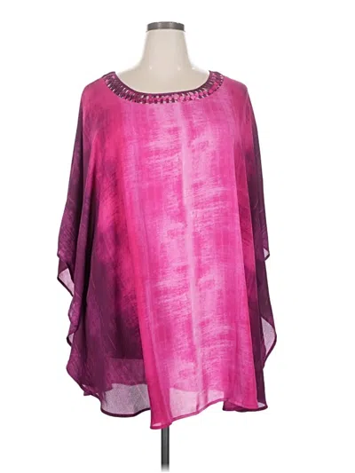 Pre-owned Catherines 3/4 Sleeve Blouse In Pink