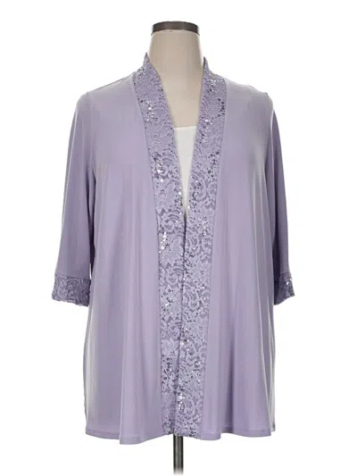Pre-owned Catherines 3/4 Sleeve Blouse In Purple