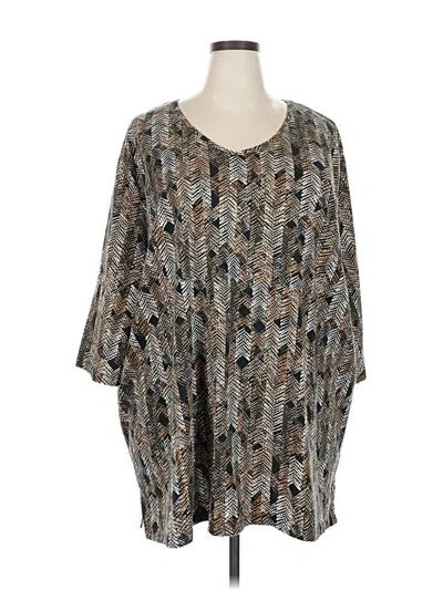 Pre-owned Catherines 3/4 Sleeve Blouse In Silver