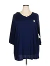 Catherines 3/4 Sleeve T-shirt In Blue