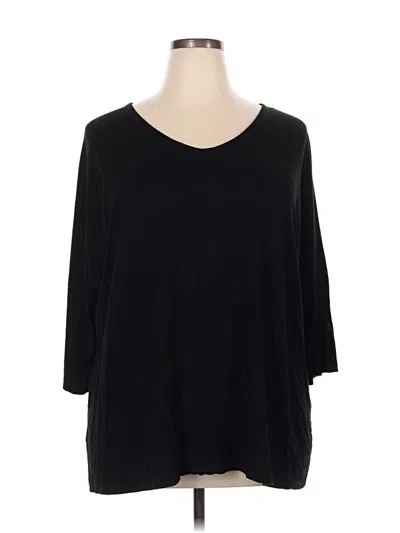 Pre-owned Catherines 3/4 Sleeve T-shirt In Black