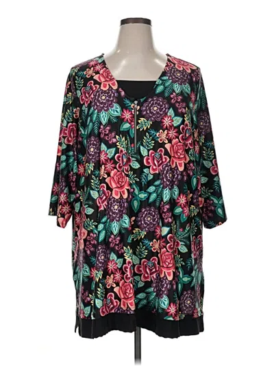 Pre-owned Catherines 3/4 Sleeve T-shirt In Black