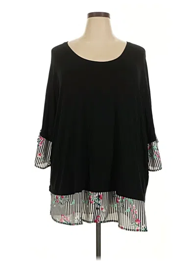 Pre-owned Catherines 3/4 Sleeve T-shirt In Black