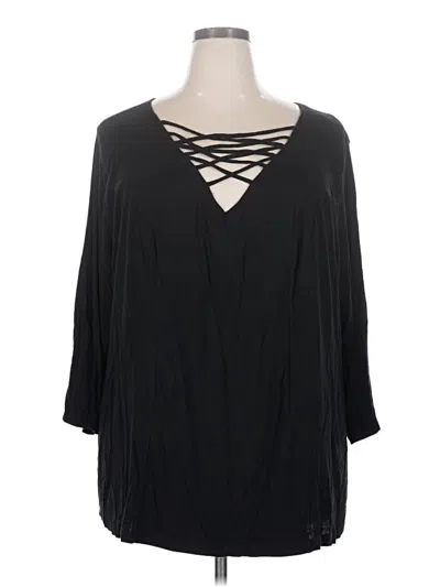 Pre-owned Catherines 3/4 Sleeve T-shirt In Black