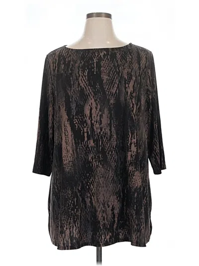 Pre-owned Catherines 3/4 Sleeve T-shirt In Black