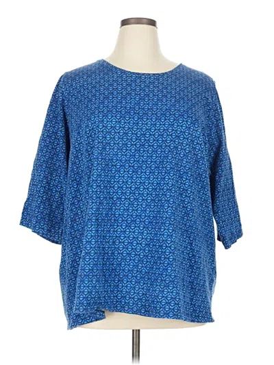 Pre-owned Catherines 3/4 Sleeve T-shirt In Blue