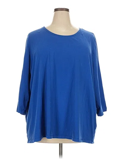 Pre-owned Catherines 3/4 Sleeve T-shirt In Blue