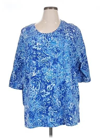 Pre-owned Catherines 3/4 Sleeve T-shirt In Blue