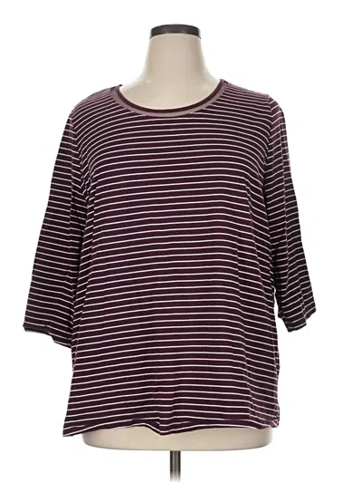 Pre-owned Catherines 3/4 Sleeve T-shirt In Burgundy