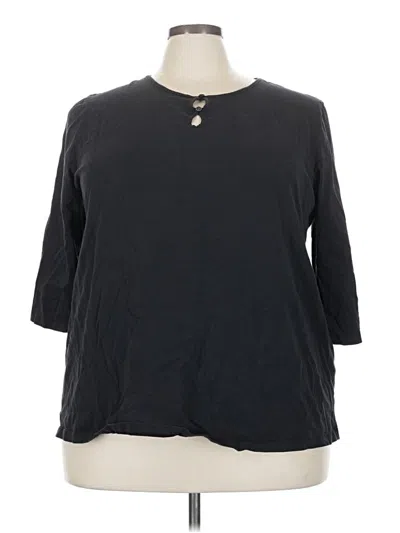 Pre-owned Catherines 3/4 Sleeve T-shirt In Gray