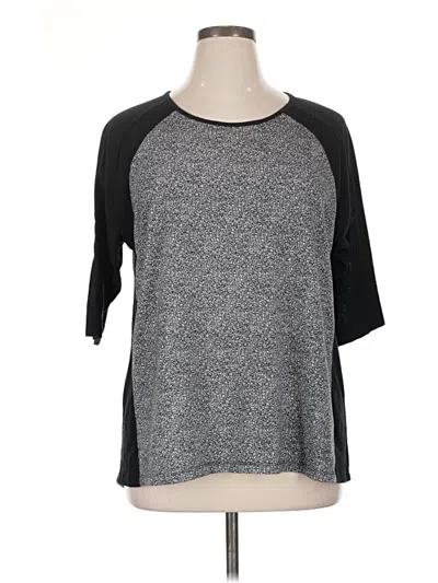 Pre-owned Catherines 3/4 Sleeve T-shirt In Gray