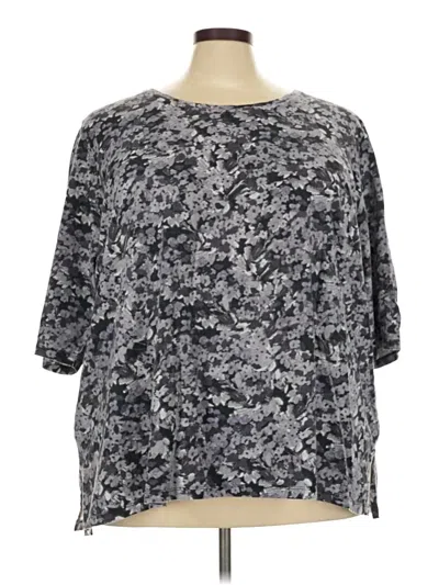 Pre-owned Catherines 3/4 Sleeve T-shirt In Gray