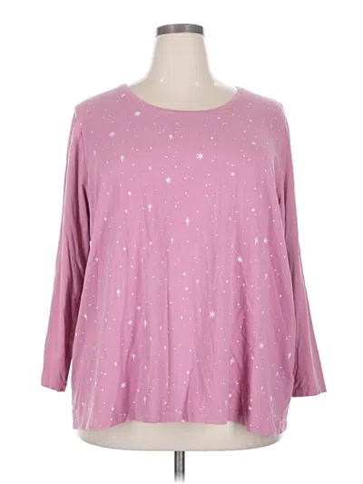 Pre-owned Catherines 3/4 Sleeve T-shirt In Pink