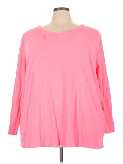 Pre-owned Catherines 3/4 Sleeve T-shirt In Pink