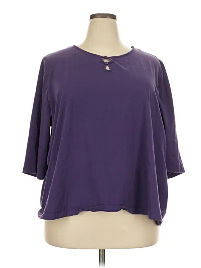 Pre-owned Catherines 3/4 Sleeve T-shirt In Purple