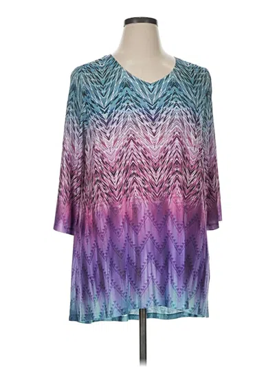 Pre-owned Catherines 3/4 Sleeve T-shirt In Purple