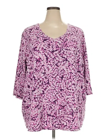 Pre-owned Catherines 3/4 Sleeve T-shirt In Purple