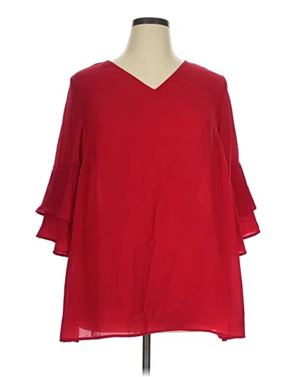 Pre-owned Catherines 3/4 Sleeve T-shirt In Red
