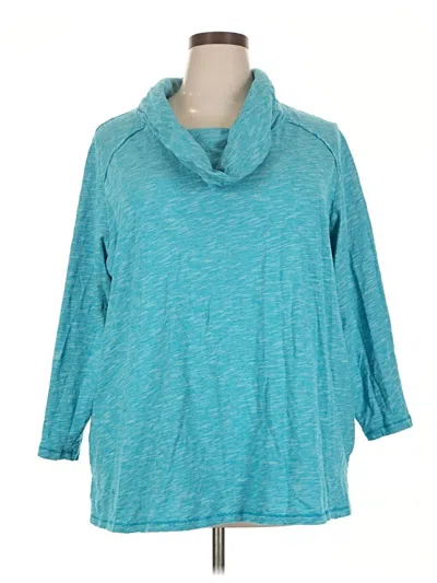 Pre-owned Catherines 3/4 Sleeve T-shirt In Teal