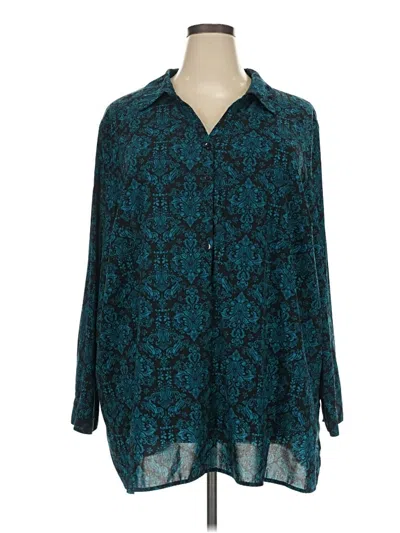 Pre-owned Catherines 3/4 Sleeve T-shirt In Teal
