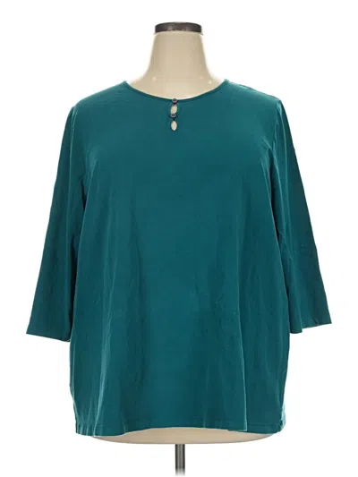 Pre-owned Catherines 3/4 Sleeve T-shirt In Teal