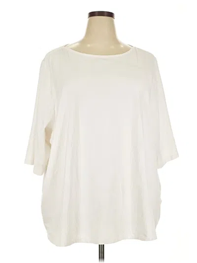 Pre-owned Catherines 3/4 Sleeve T-shirt In White