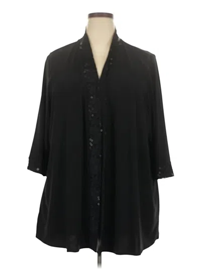 Pre-owned Catherines Cardigan Sweater In Black