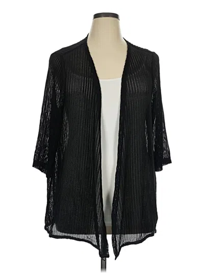 Pre-owned Catherines Cardigan Sweater In Black