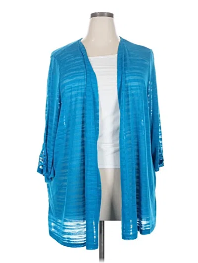 Pre-owned Catherines Cardigan Sweater In Blue