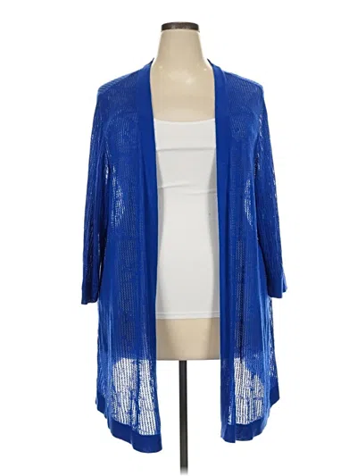 Pre-owned Catherines Cardigan Sweater In Blue
