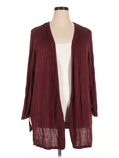 Pre-owned Catherines Cardigan Sweater In Burgundy