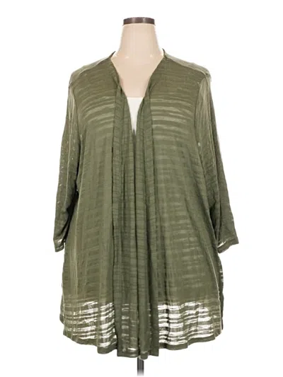 Pre-owned Catherines Cardigan Sweater In Green