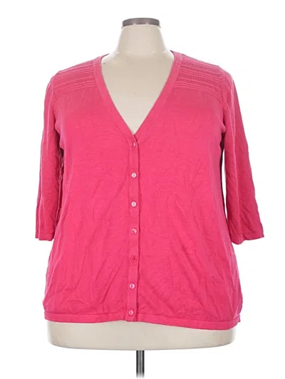 Pre-owned Catherines Cardigan Sweater In Pink