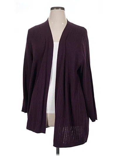 Pre-owned Catherines Cardigan Sweater In Purple
