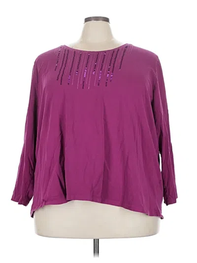 Pre-owned Catherines Cardigan Sweater In Purple