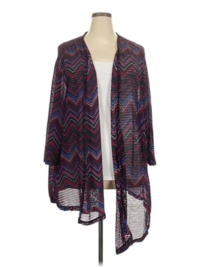 Pre-owned Catherines Cardigan Sweater In Purple