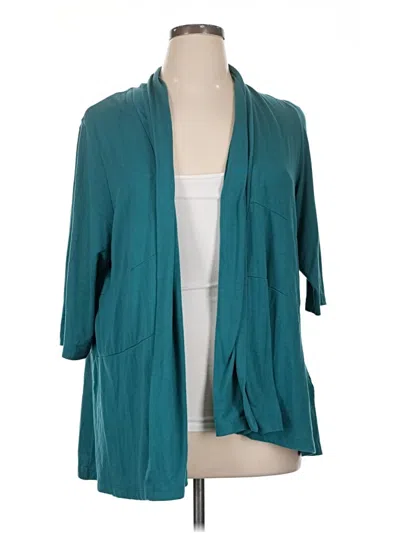 Pre-owned Catherines Cardigan Sweater In Teal