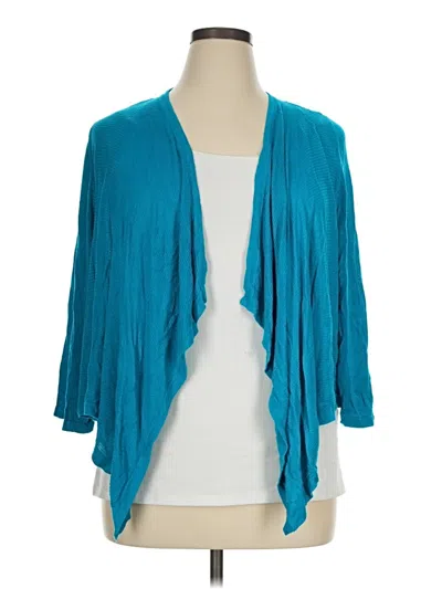 Pre-owned Catherines Cardigan Sweater In Teal