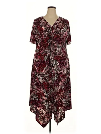 Pre-owned Catherines Casual Dress In Burgundy