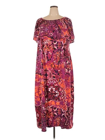 Pre-owned Catherines Casual Dress In Burgundy