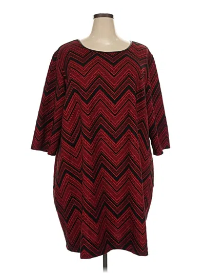Pre-owned Catherines Casual Dress In Burgundy