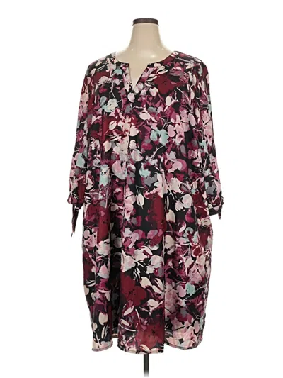 Pre-owned Catherines Casual Dress In Burgundy