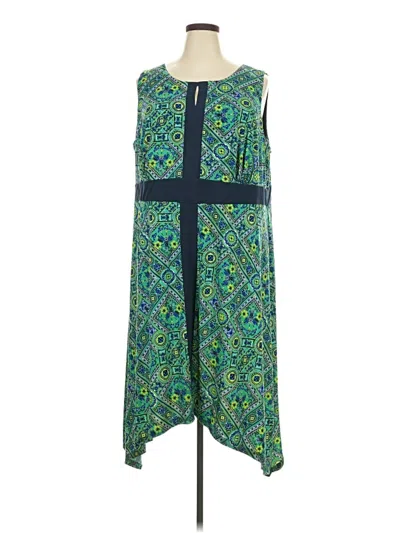 Pre-owned Catherines Casual Dress In Green