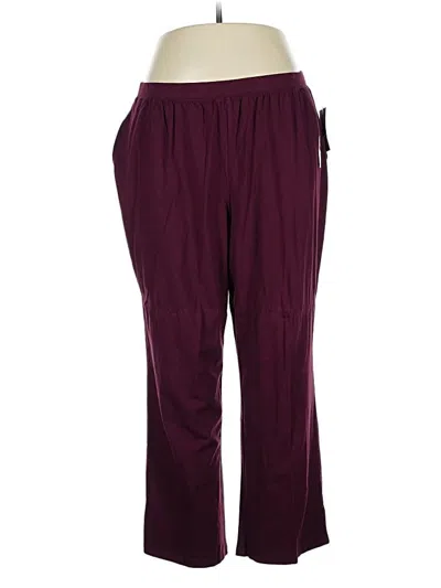 Pre-owned Catherines Casual Pants In Burgundy