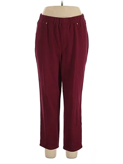 Pre-owned Catherines Casual Pants In Burgundy