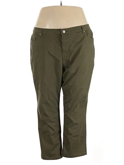 Pre-owned Catherines Khaki Pant In Green