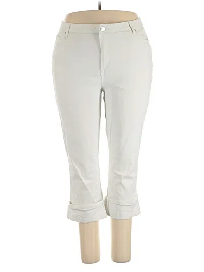 Pre-owned Catherines Khaki Pant In White
